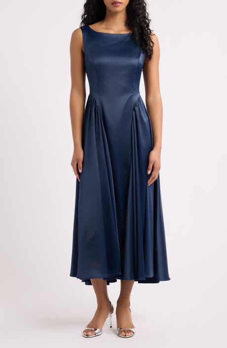 Blanche Heavy Satin Maxi Dress