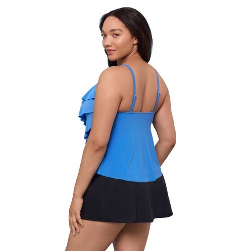 Trimshaper Rachel 5 Tier Ruffle Tankini Swimsuit Top