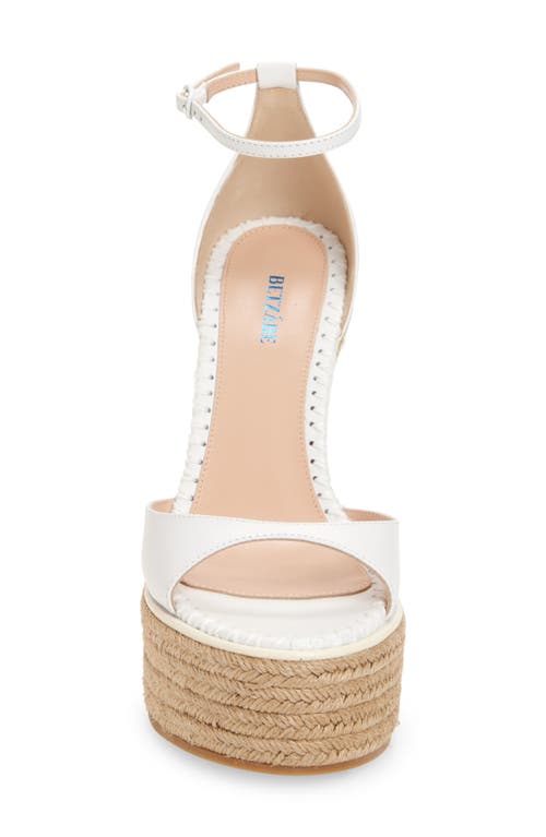 Betzábe Isabel Espadrille Wedge In White Calf