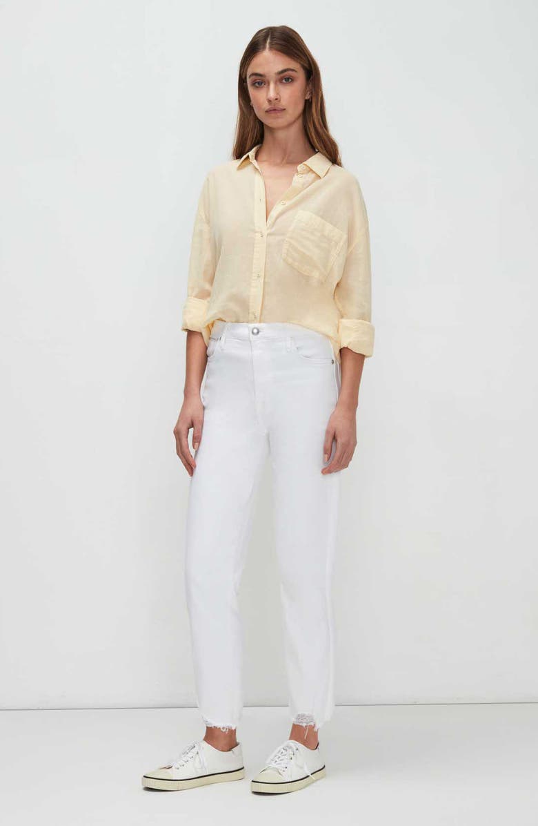 7 For All Mankind High Waist Straight Leg Jeans, Alternate, color, Soleil De