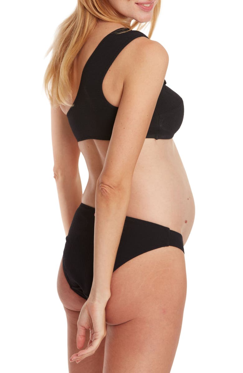 Cache Coeur Bayside Maternity bikini, Alternate, color, Black