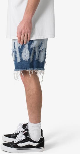 Flame Rip & Repair Cutoff Denim Shorts