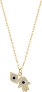 EFFY Gold Plated Sterling Silver Hamsa & Evil Eye Pendant Necklace
