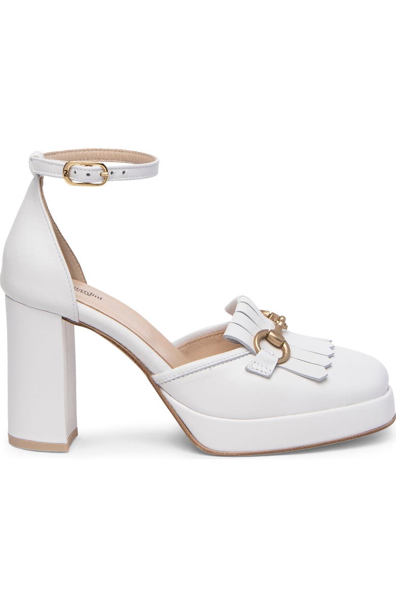 NeroGiardini Kiltie Ankle Strap Platform Pump, Alternate, color,