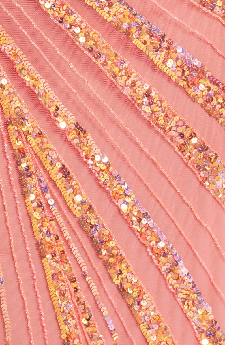 Jump Apparel Embellished Gown, Alternate, color, Orange