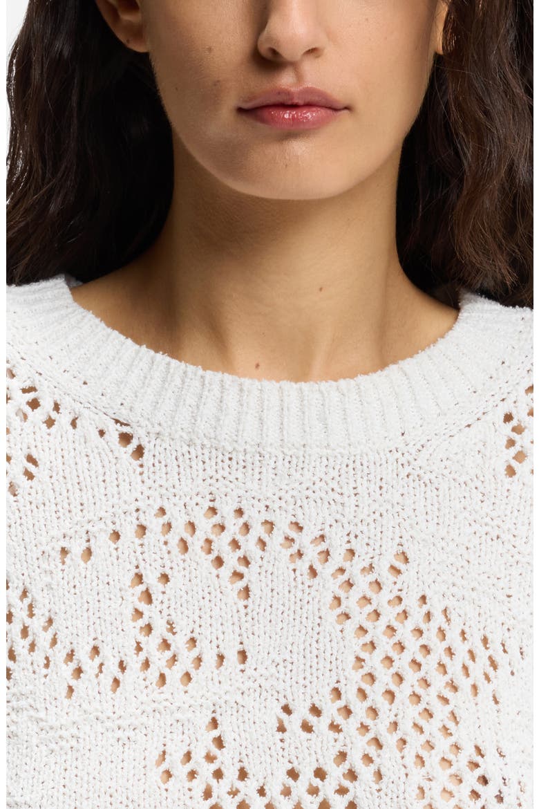 Open Knit Sweater, Alternate, color, SOFT CREAM