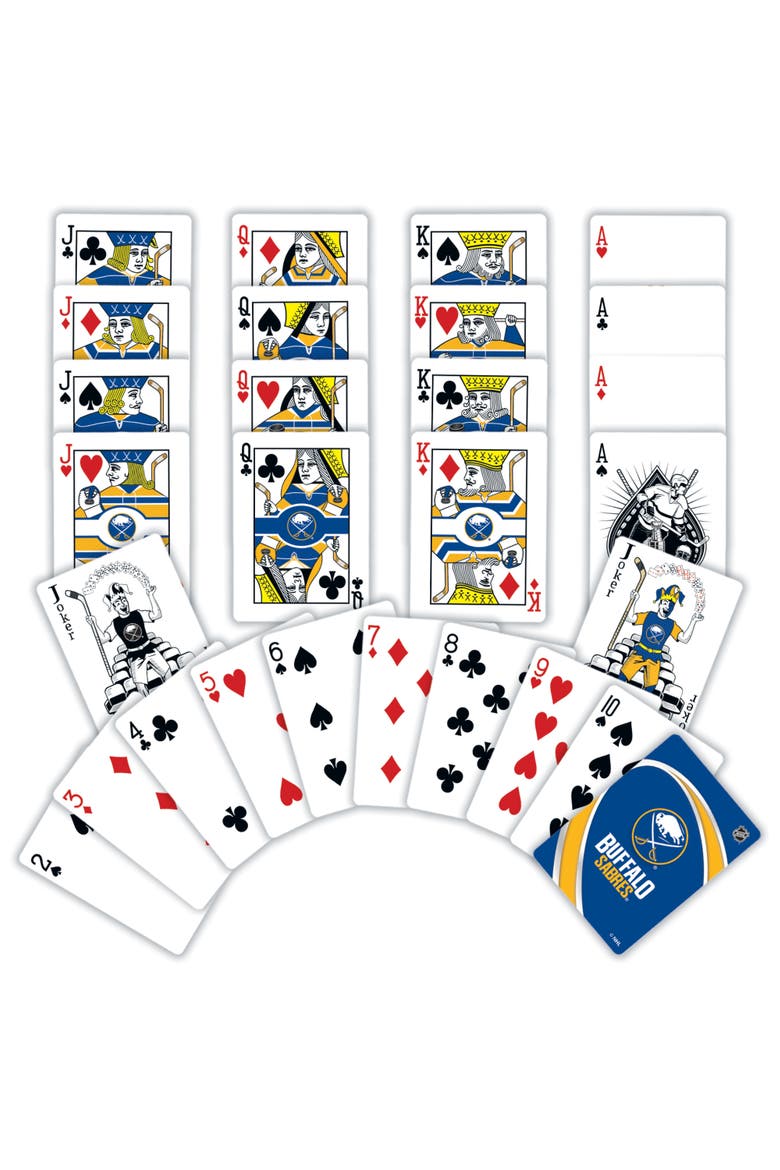 Buffalo Sabres Playing Cards, Alternate, color, Multicolor