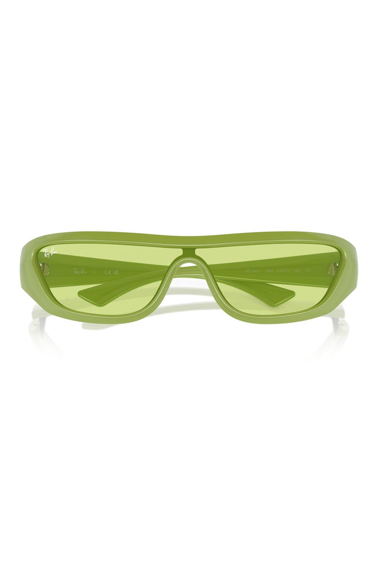 Xan 134mm Wraparound Sunglasses, Main, color, GREEN