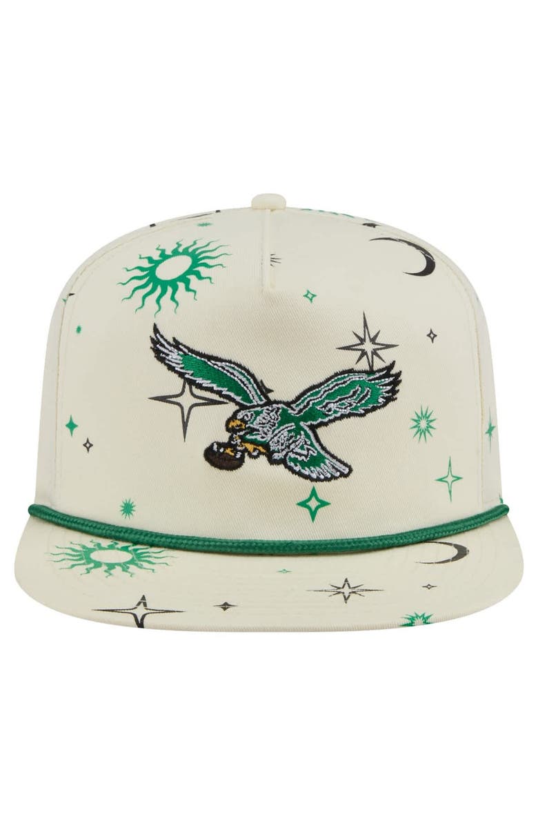 New Era Men's New Era Cream Philadelphia Eagles Celestial Golfer Adjustable Hat, Alternate, color, 