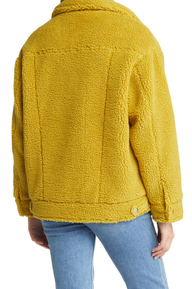Fleece Trucker Jacket, Alternate, color, SEA KELP