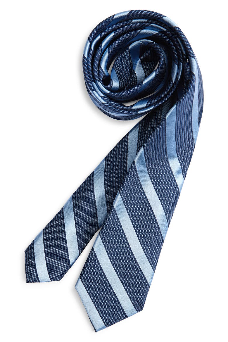 Kids' Pinter Stripe Tie, Main, color, BLUE