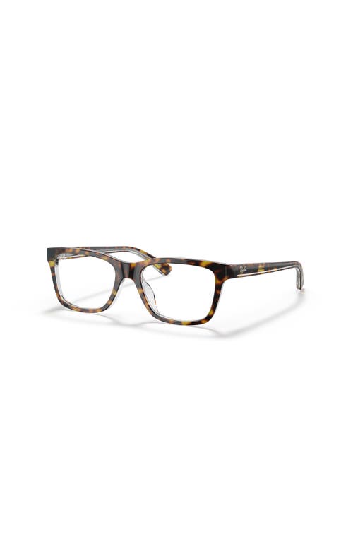 Ray Ban Ray-ban 48mm Square Optical Glasses In Brown