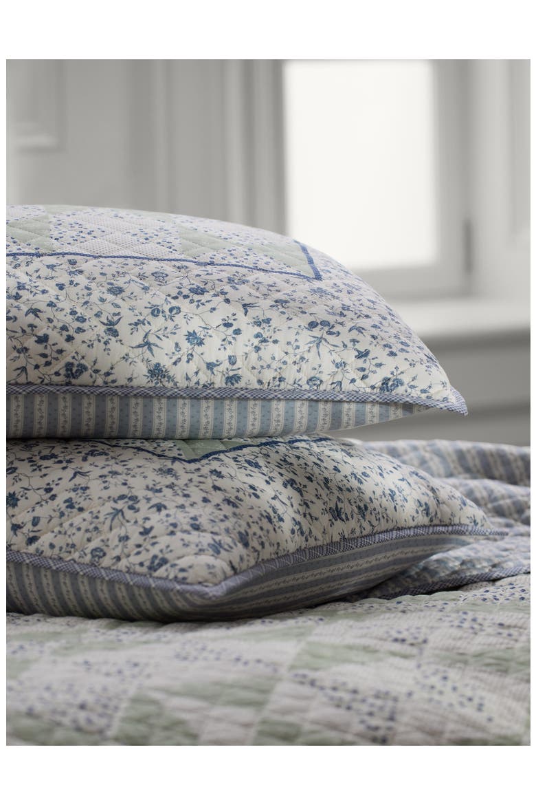Lidia Quilted Cotton Sham, Alternate, color, SAGE MULTI