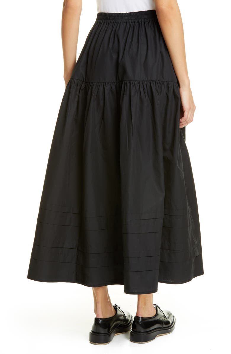 Cecilie Bahnsen Eiko Tiered Cotton Maxi Skirt, Alternate, color, 