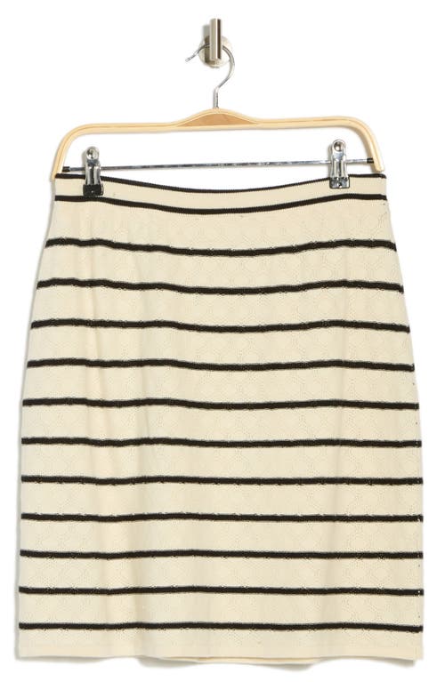 ADRIANNA PAPELL ADRIANNA PAPELL STRIPE POINTELLE SKIRT
