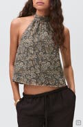 MANGO TEEN Print Halter Crop Top