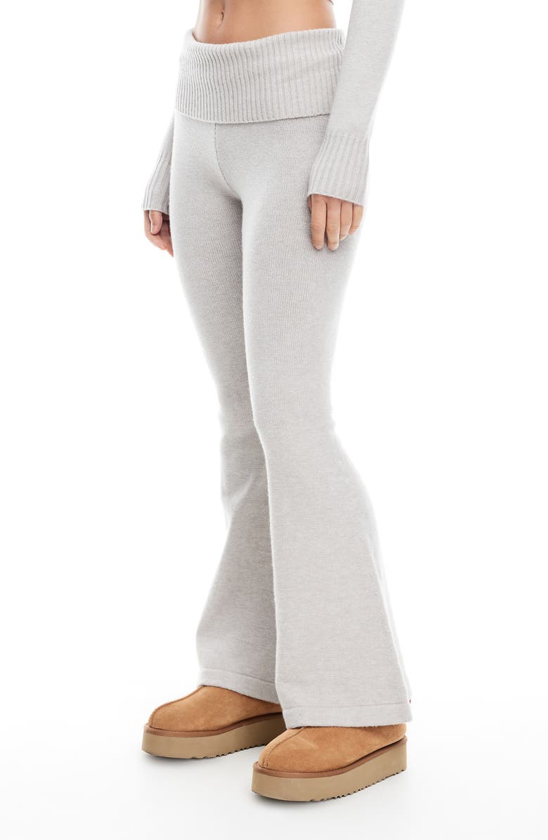 LIONESS Muse Flare Leg Sweater Knit Pants, Alternate, color,