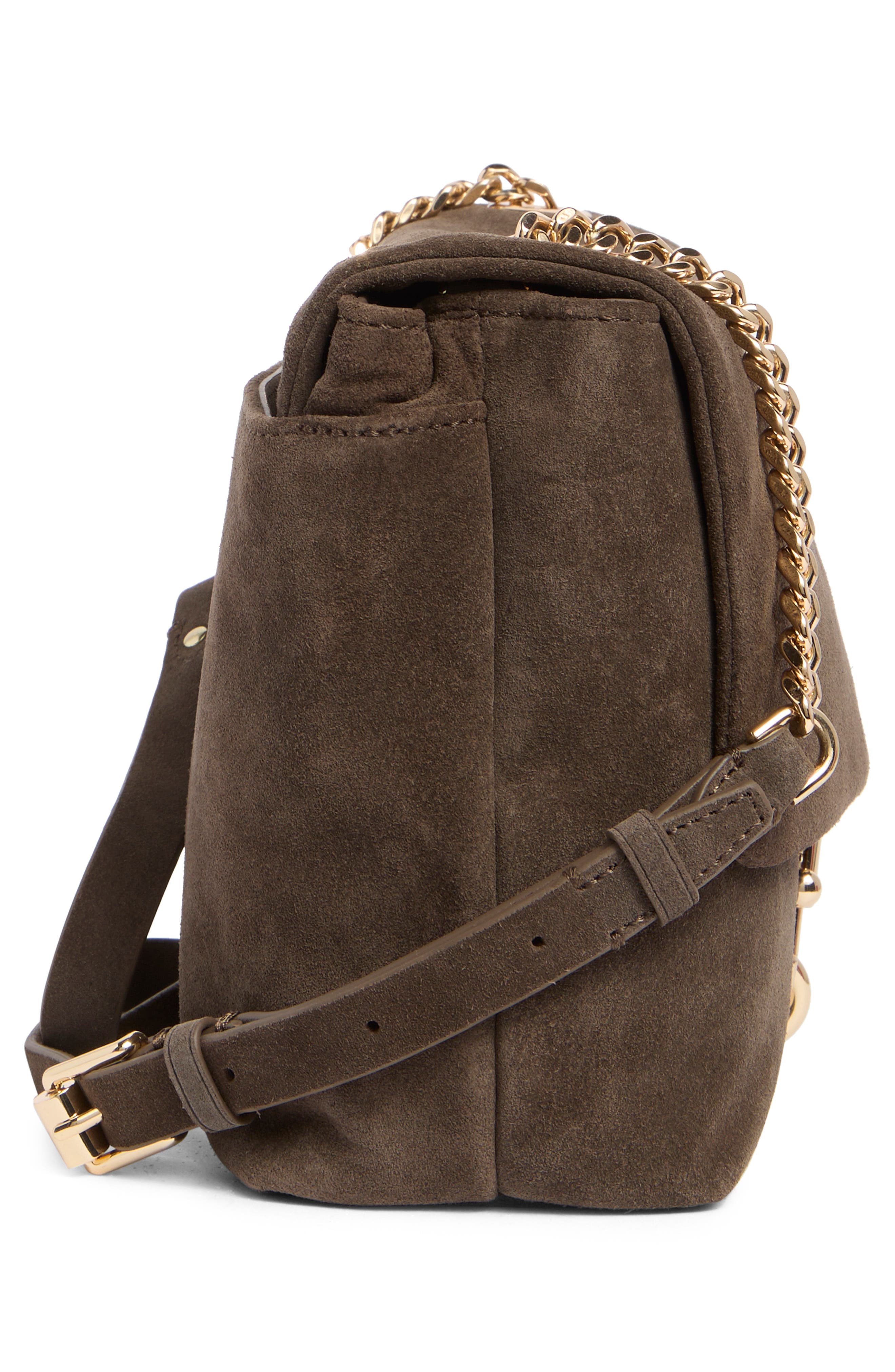 Rebecca Minkoff Edie Suede Flap Shoulder Bag, Alternate, color, 