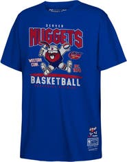 Mitchell & Ness Youth Mitchell & Ness Royal Denver Nuggets Retro Mascot Script T-Shirt