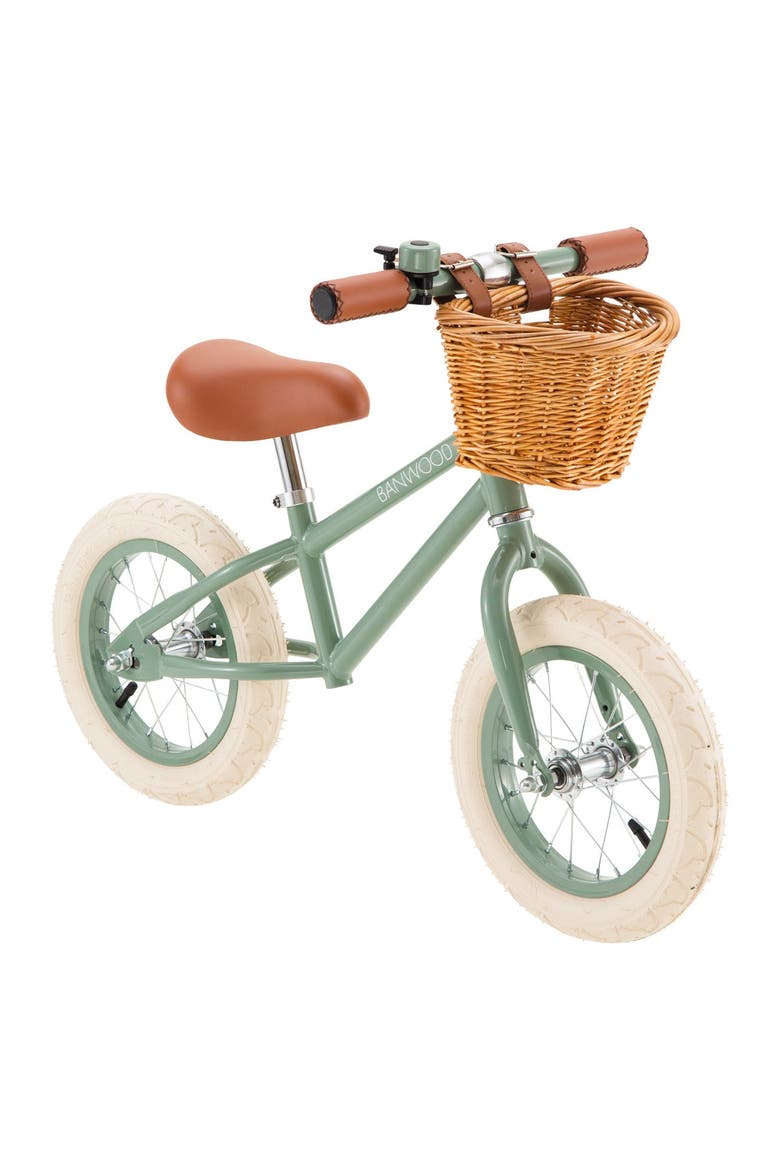 Balance Bike Steel Outdoor Cycling Kids Balance Development, Alternate, color, GREEN