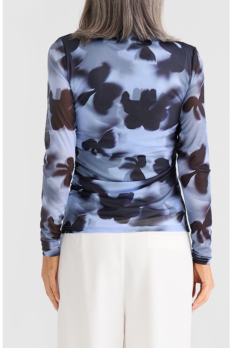 Salem Print Top, Alternate, color, BLUE ABSTRACT FLORAL