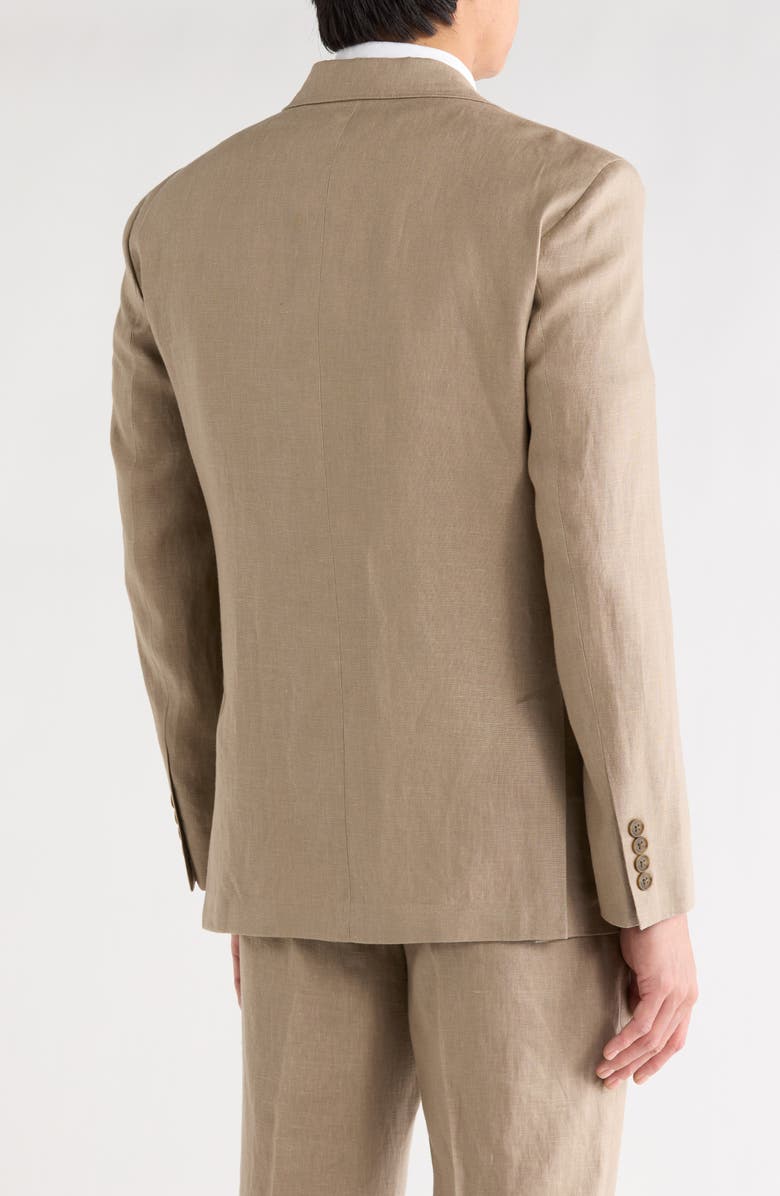 NORDSTROM RACK Solid Notch Lapel Linen Sport Coat, Alternate, color, Tan Desert