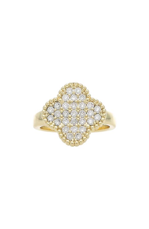 Pavé CZ Clover Ring