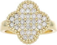 RIVKA FRIEDMAN Pavé CZ Clover Ring