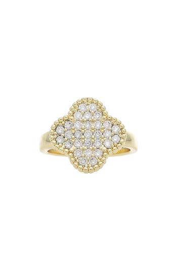 Rivka Friedman Pavé Cz Clover Ring