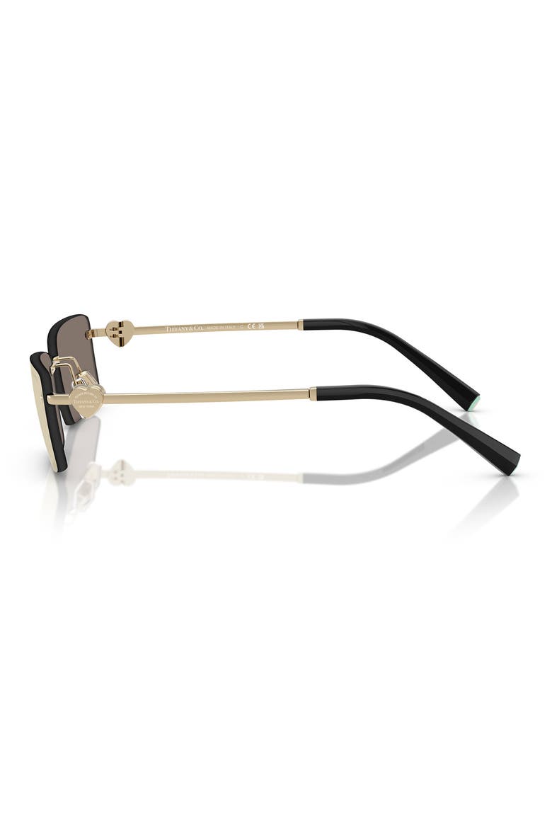 60mm Rectangular Sunglasses, Alternate, color, PALE GOLD
