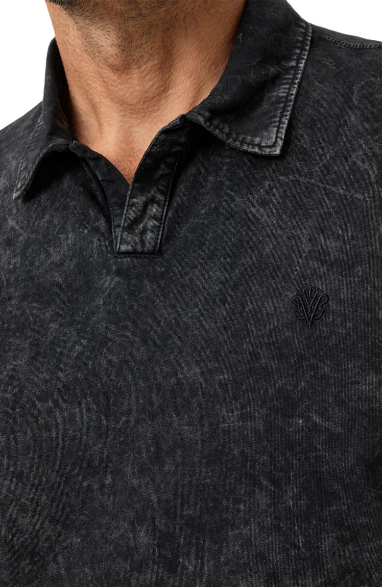 John Varvatos Carsten Johnny Collar Polo, Alternate, color, Black