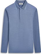 Bugatchi Jacquard Long Sleeve Polo