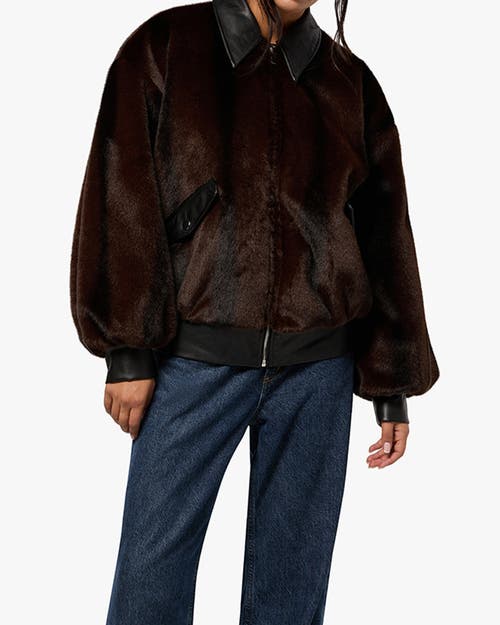 WEWOREWHAT WEWOREWHAT FAUX FUR BOMBER JACKET 