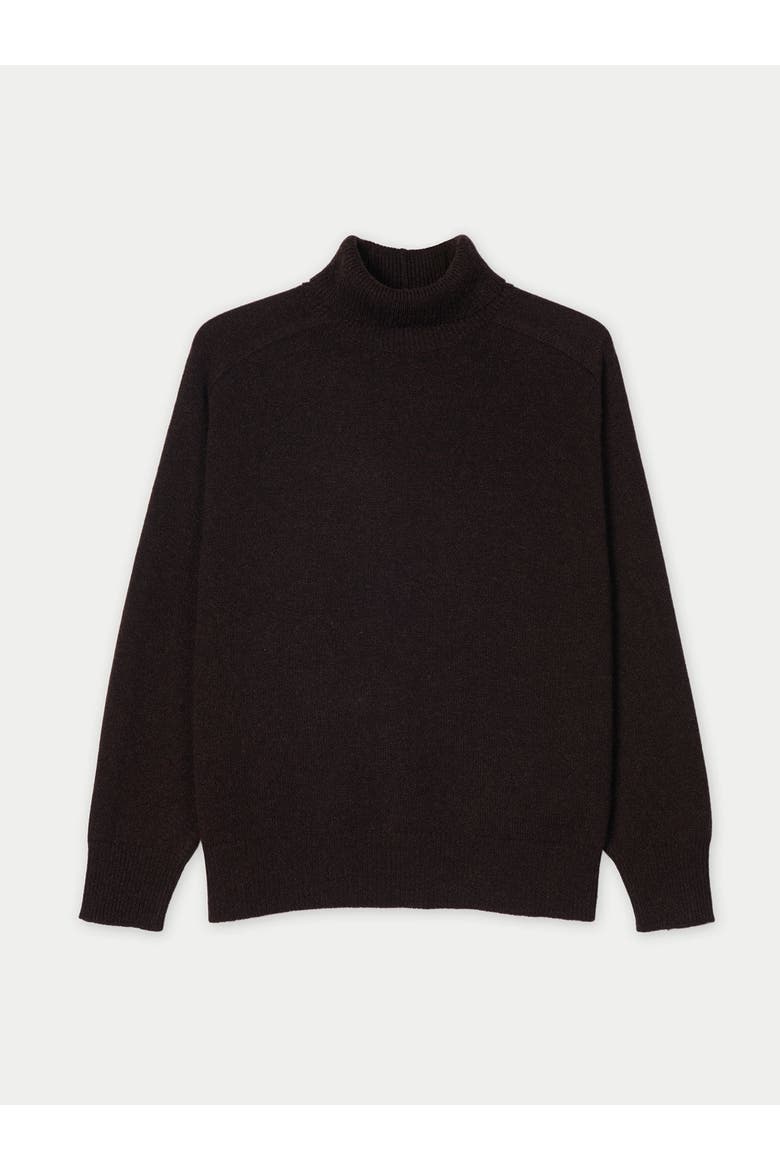 Unisex High-Neck Cashmere Sweater, Main, color, mole