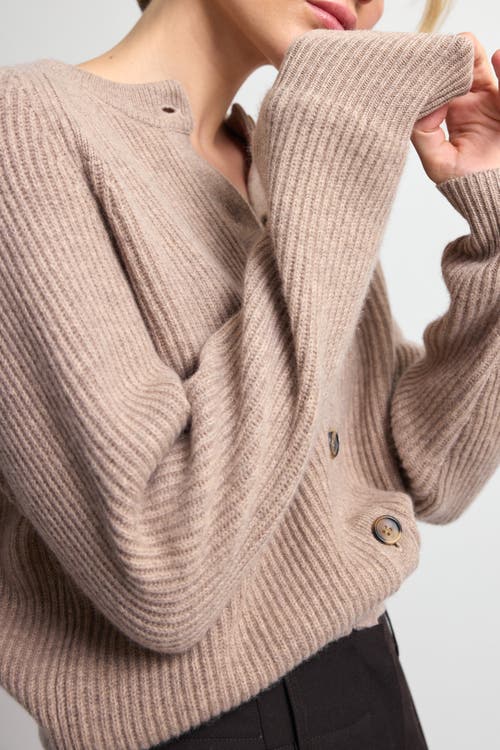 ALMINA CONCEPT ALMINA CONCEPT BUTTON UP WOOL CROPPED CARDIGAN