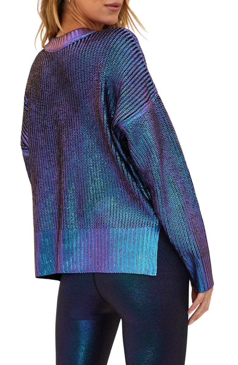 Beach Riot Callie Metallic Sweater, Alternate, color, 