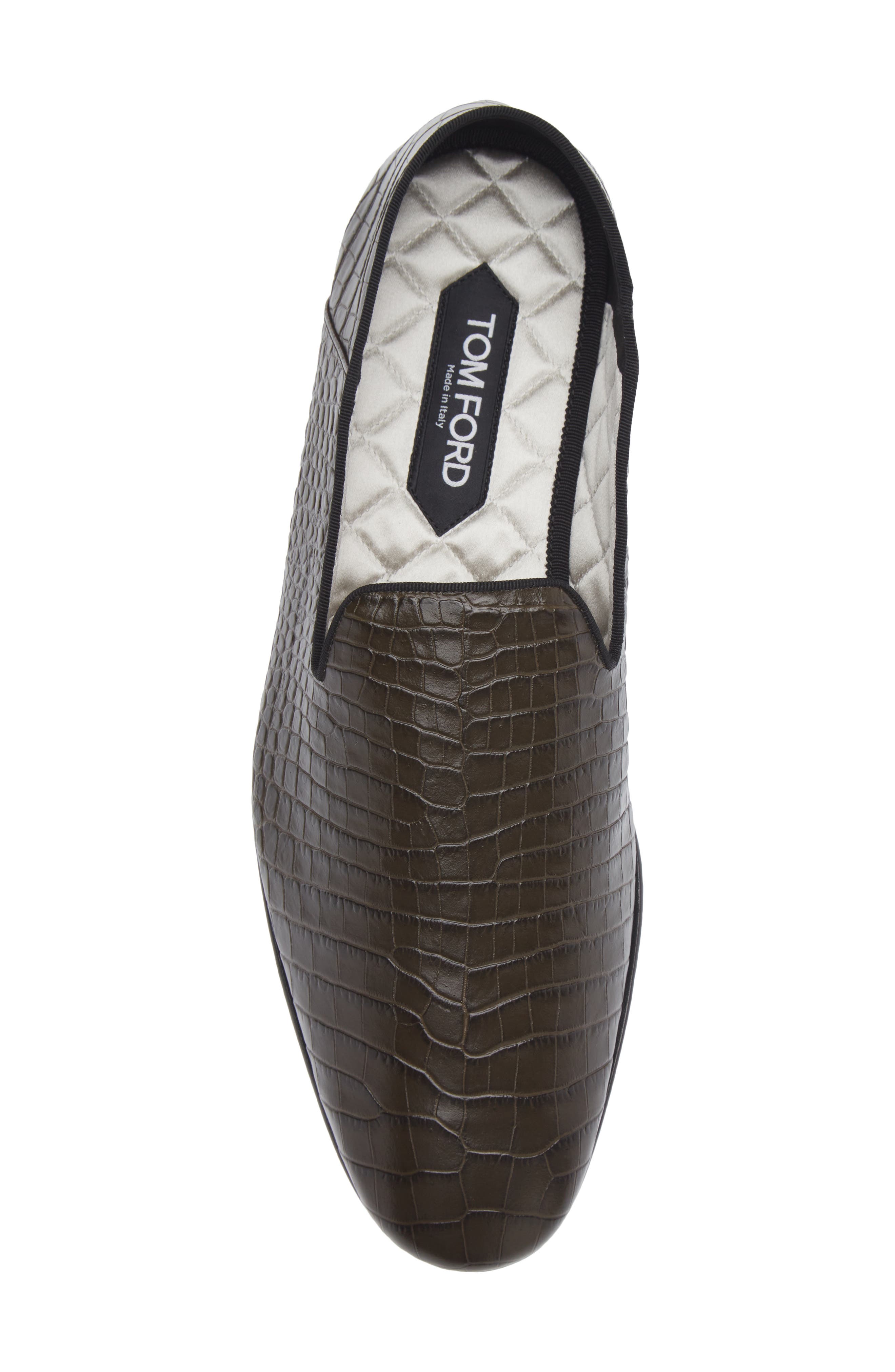 TOM FORD Steven Alligator Embossed Slipper, Alternate, color, Musk