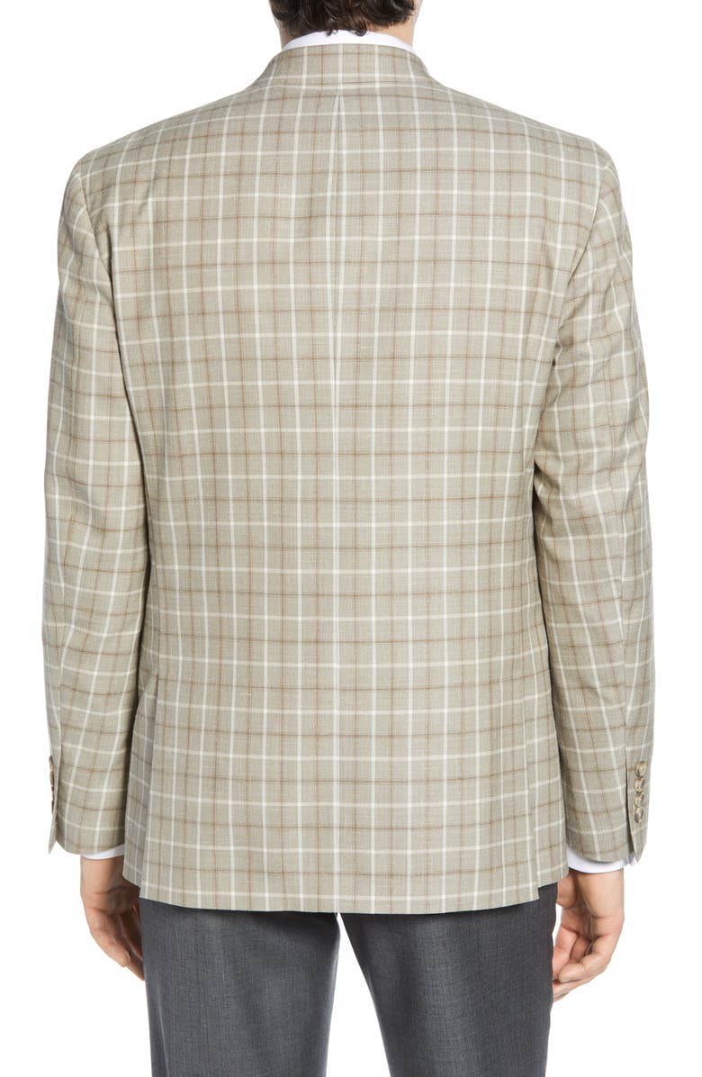 John W. Nordstrom<sup>®</sup> Traditional Fit Check Wool Blend Sport Coat, Alternate, color,
