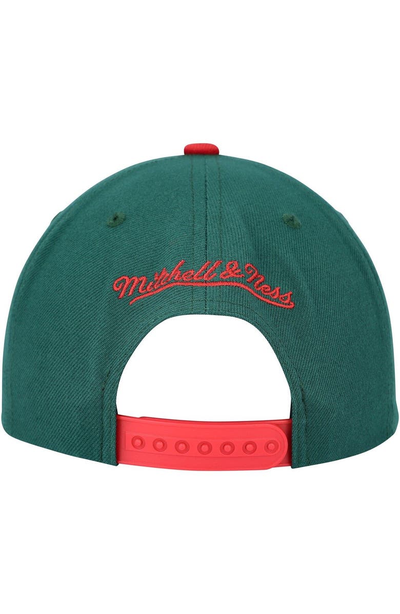 Mitchell & Ness Men's Mitchell & Ness Green Minnesota Wild Core Team Ground 2.0 Snapback Hat, Alternate, color, Green