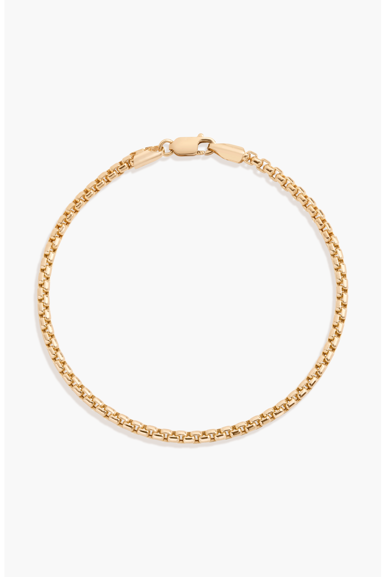 Round Box Chain Bracelet, Main, color, Yellow