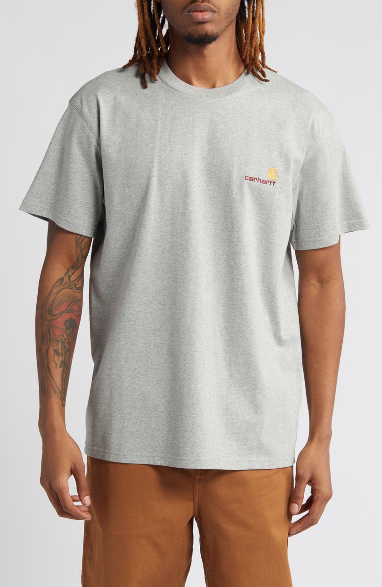 Carhartt Work In Progress Embroidered Organic Cotton Logo T-Shirt, Main, color, 