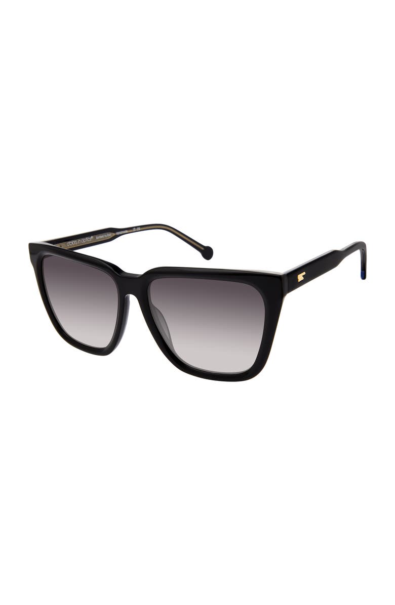 Colors In Optics Calypso Sunglasses, Main, color, Glossy Black