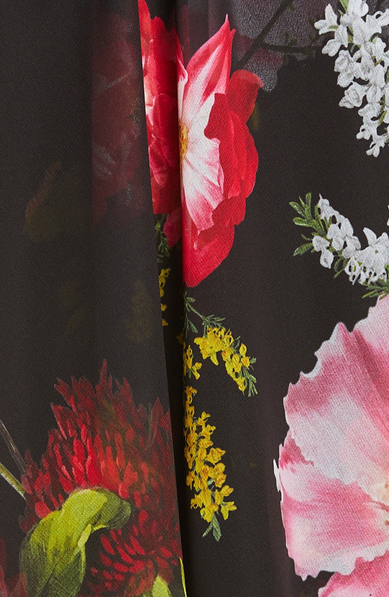 Ted Baker London Ritta Floral Ruffle Midi Skirt, Alternate, color, 