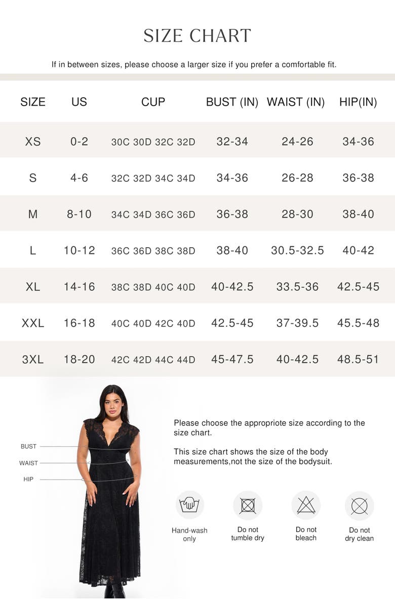 Popilush Shapewear Boho Floral Lace Front Slit Maxi Dress, Alternate, color, Beige Overflow