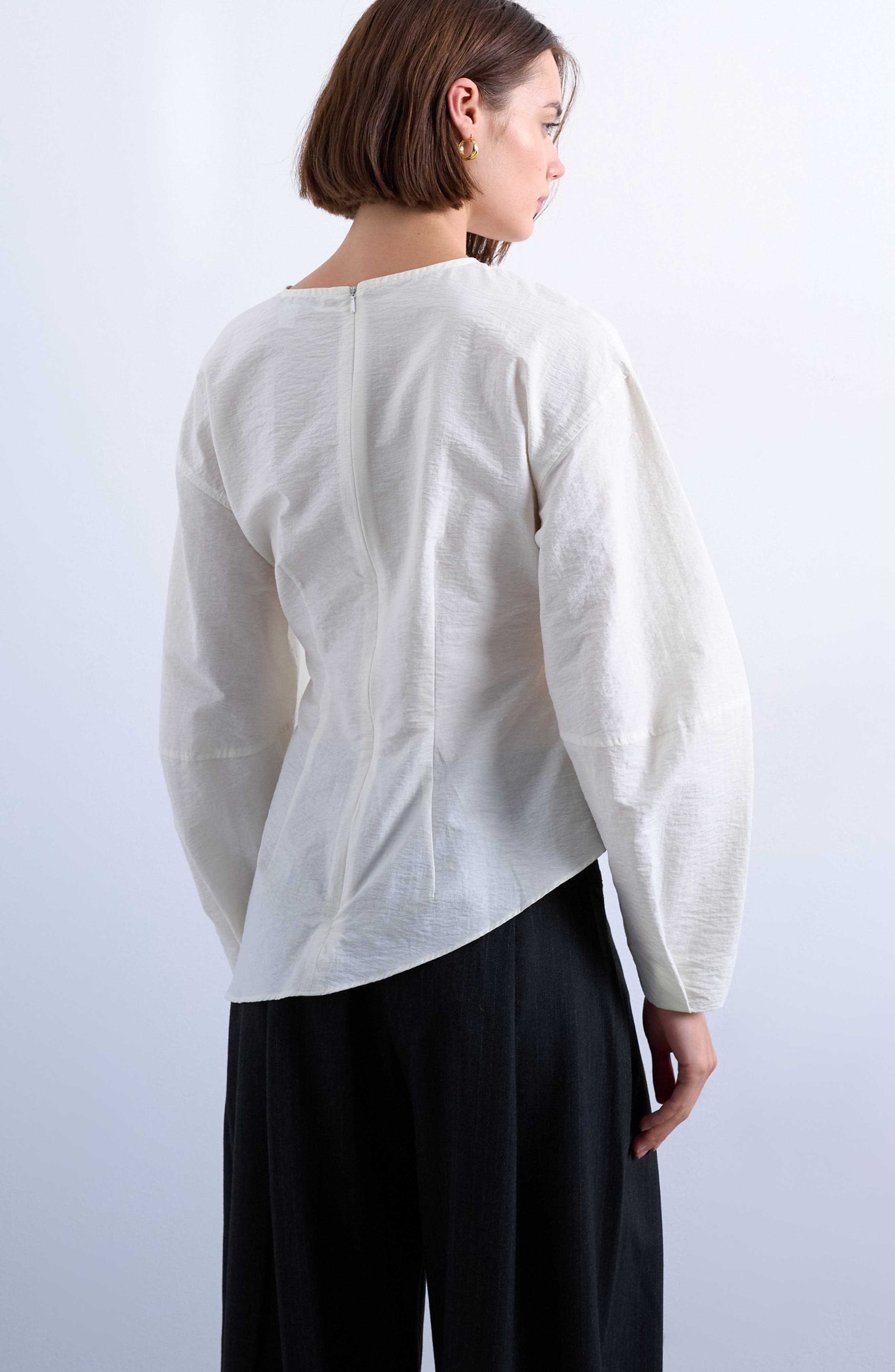 Topshop Pleat Front Asymmetric Top (Women) | Nordstrom