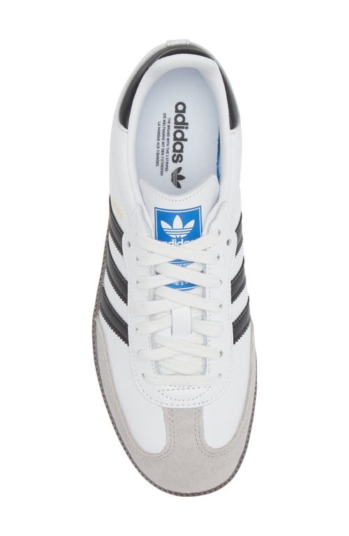Adidas Originals Womens Silver Metallic Black Gu Samba Og Logo-print Metallic-leather Low-top Trainers Eur 36 / 3 Uk In White