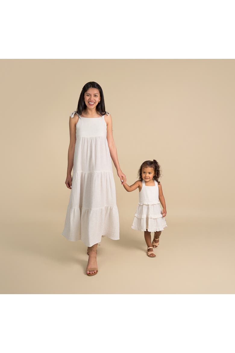 Mommy & Me Sun Dress, Main, color, Tan Gingham