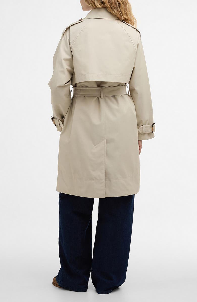 Barbour Maia Waterproof Trench Coat, Alternate, color, Mist / Dress Navy Tartan