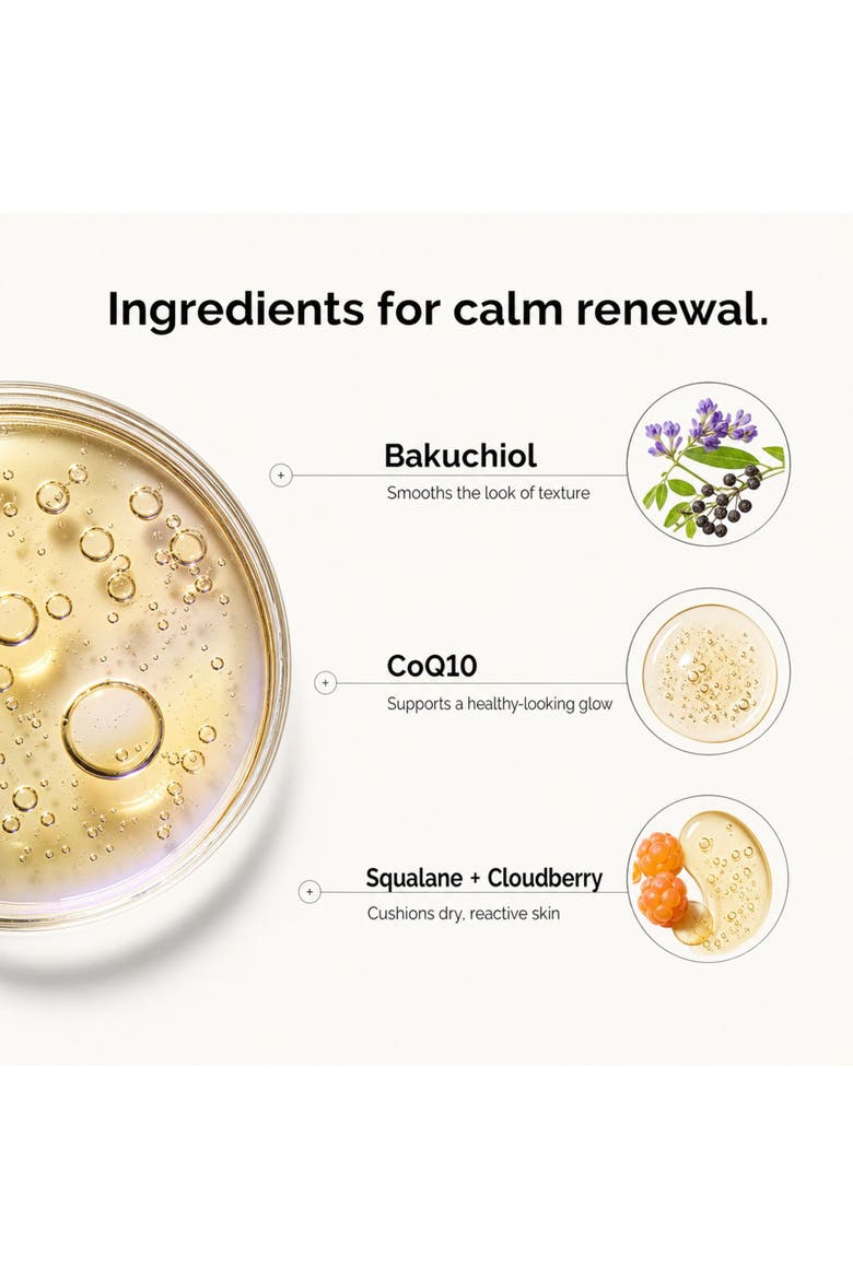 Bakuchiol + CoQ10 Renewal Oil Serum, Alternate, color, Yellow