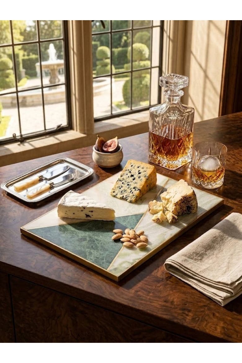 Brno Marble Cheese Board, Alternate, color, Shades of Green